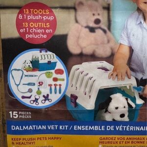 Dalmatian Vet Kit with Plush Pup - White and Purple